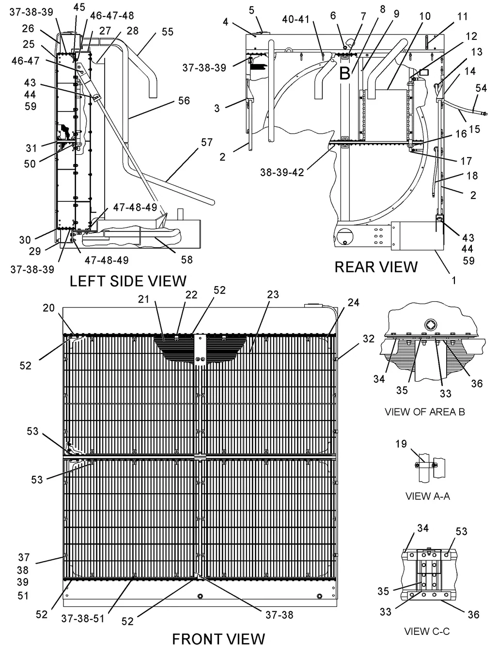 3516B · COOLING SYSTEM · 263-8044 CAT parts diagram