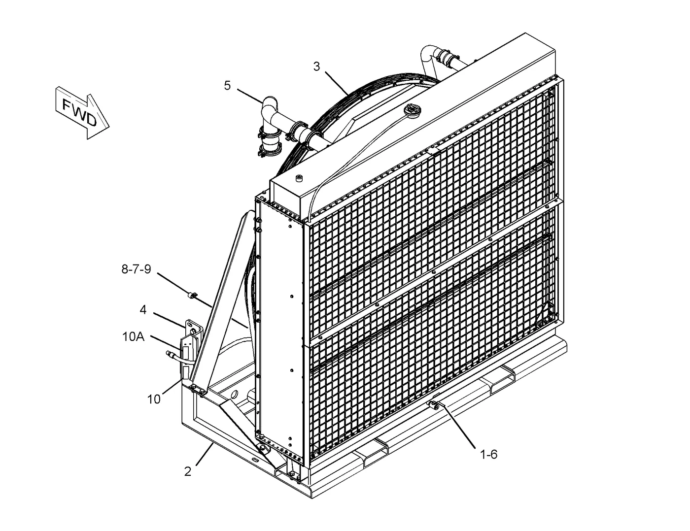3516B · COOLING SYSTEM · 249-0301 CAT parts diagram