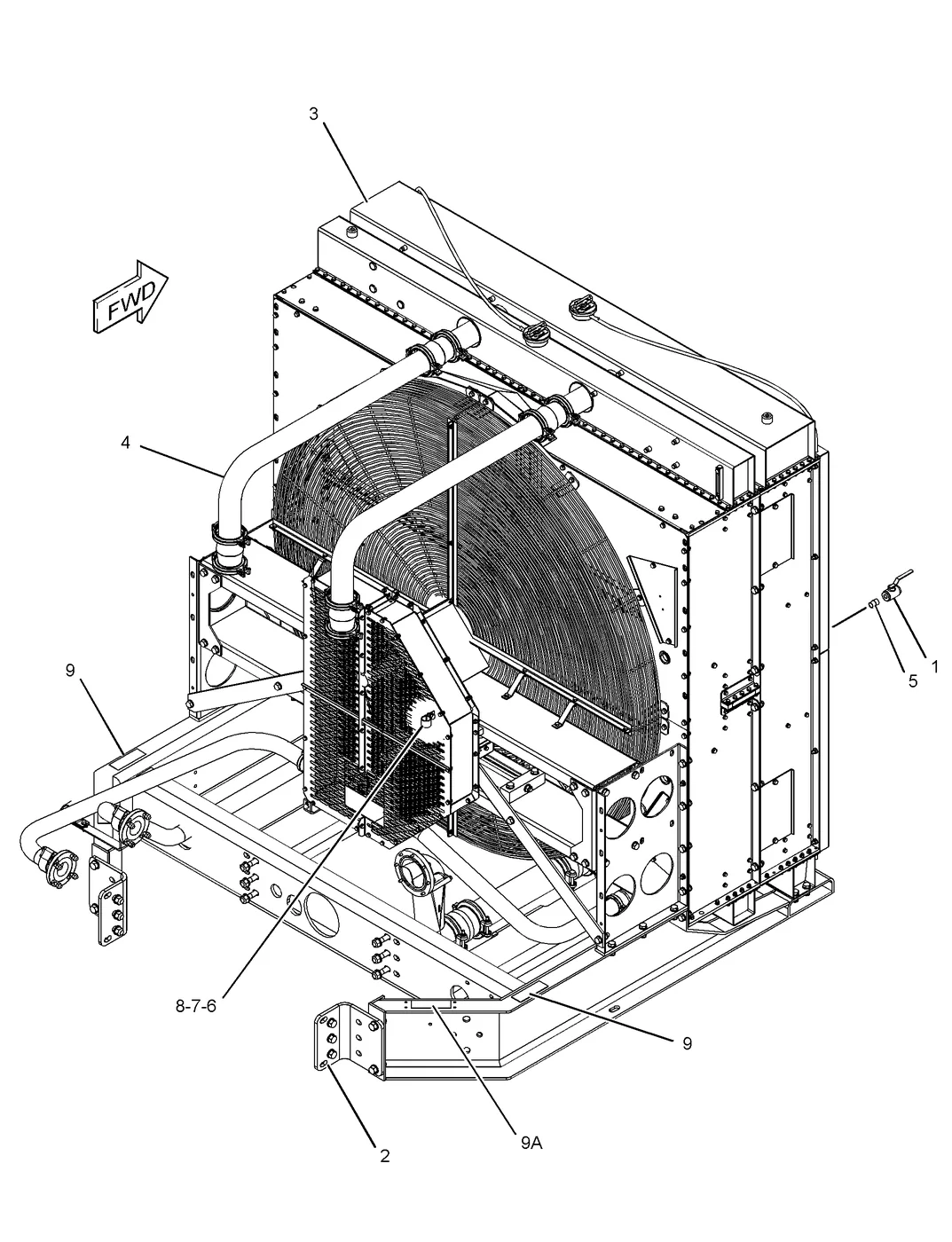 3516B · COOLING SYSTEM · 257-8762 CAT parts diagram