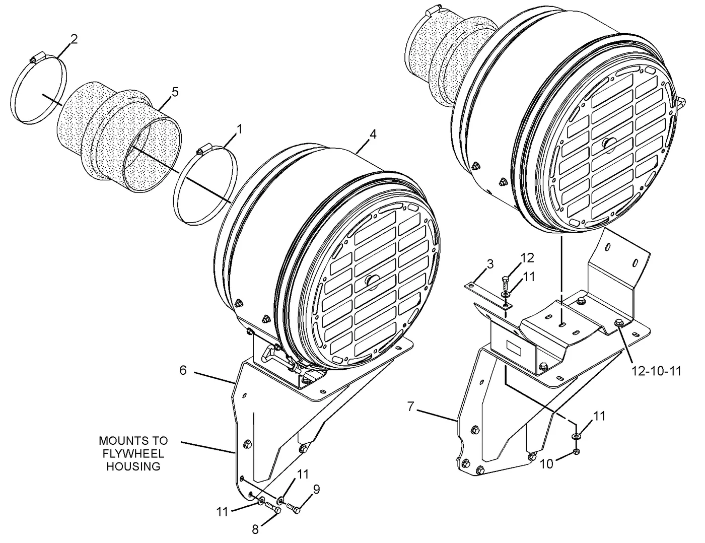 3516B · AIR INLET AND EXHAUST SYSTEM · 208-0820 CAT parts diagram