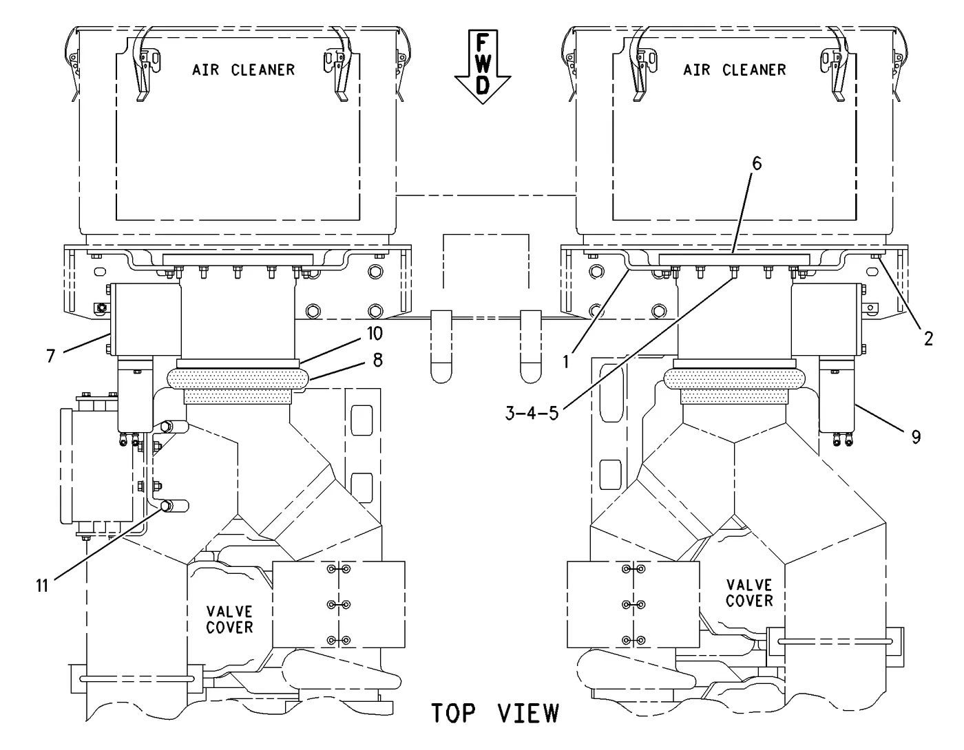 3516B · AIR INLET AND EXHAUST SYSTEM · 113-1324 CAT parts diagram