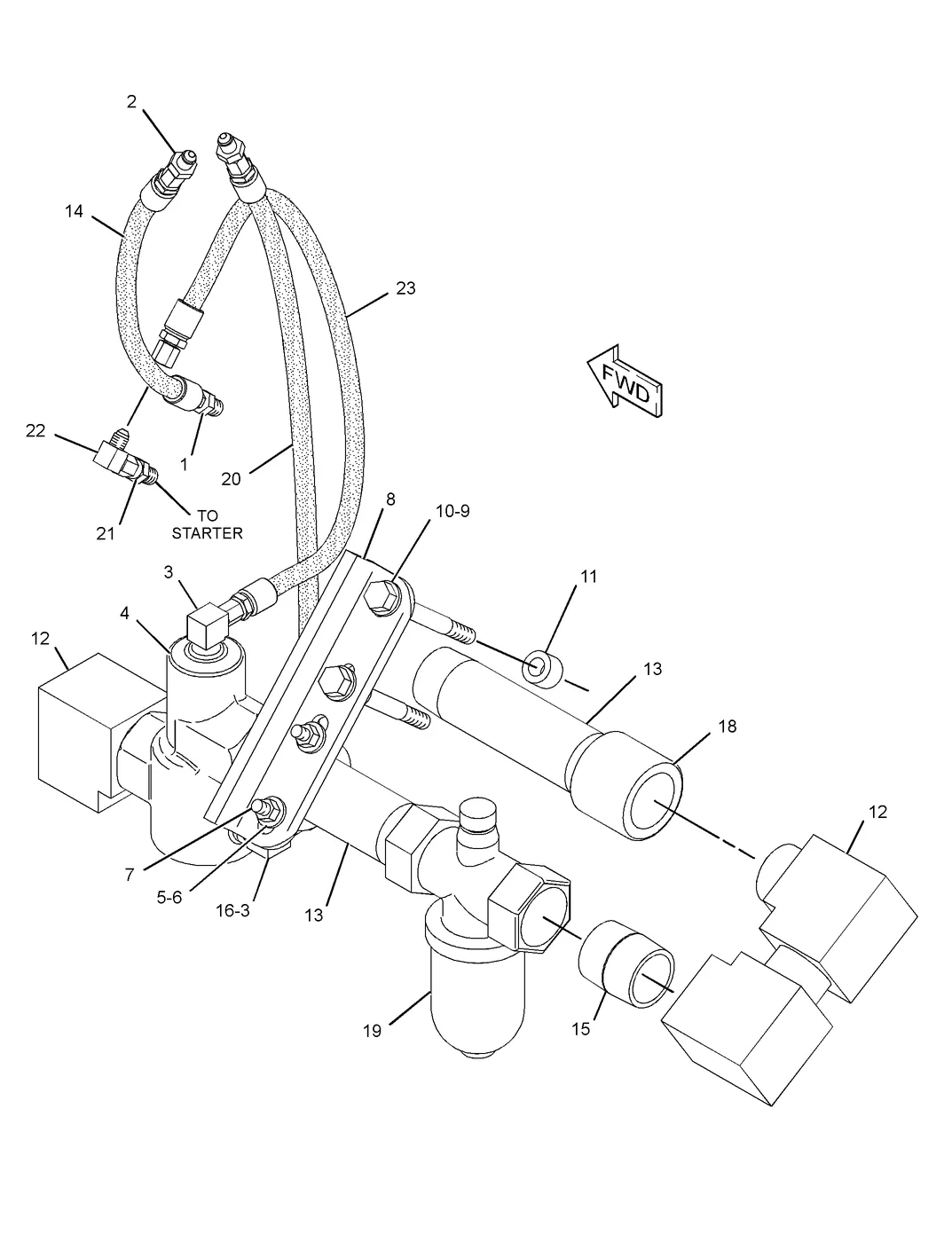 3516B · ELECTRICAL AND STARTING SYSTEM · 249-6964 CAT parts diagram