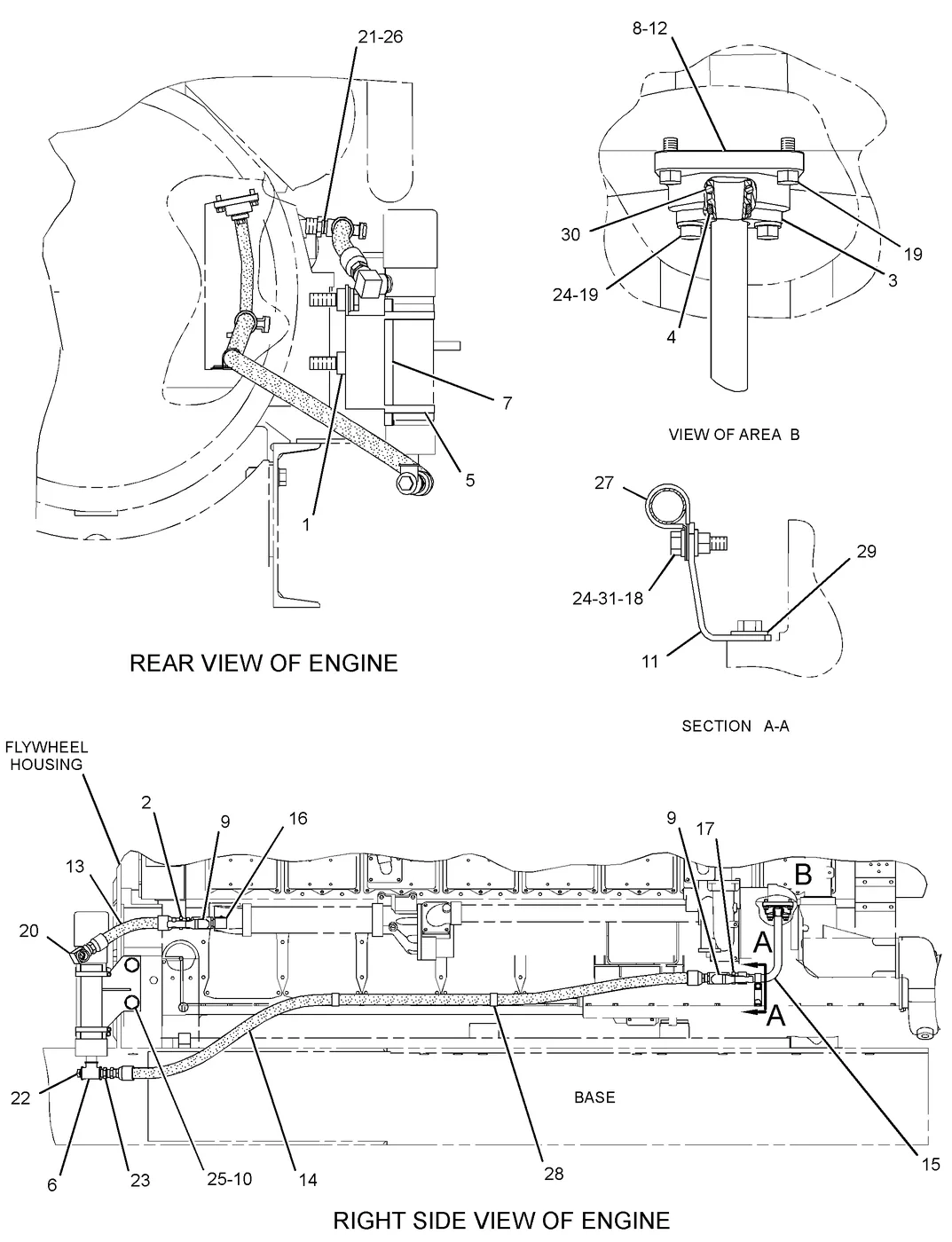 3516B · ELECTRICAL AND STARTING SYSTEM · 166-6652 CAT parts diagram