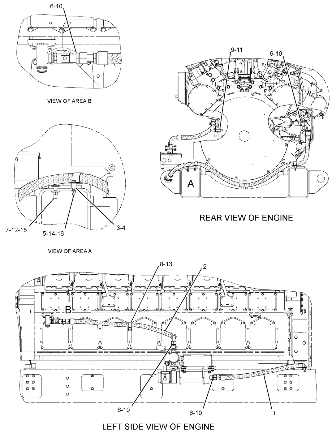 3516B · ELECTRICAL AND STARTING SYSTEM · 307-8458 CAT parts diagram