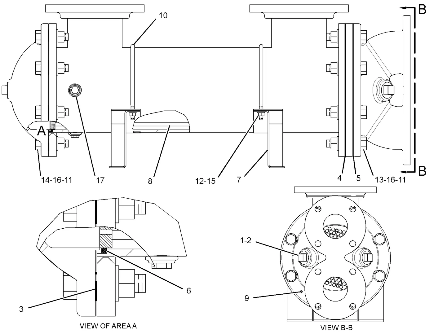 3516B · AIR INLET AND EXHAUST SYSTEM · 120-4491 CAT parts diagram