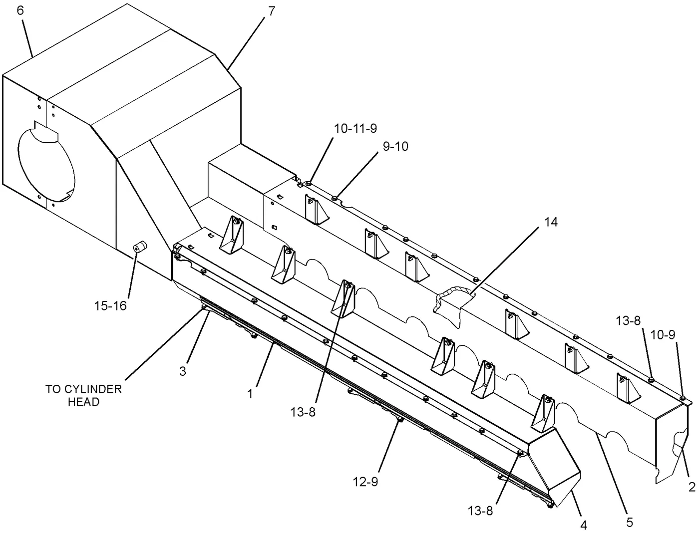3516B · AIR INLET AND EXHAUST SYSTEM · 173-7678 CAT parts diagram