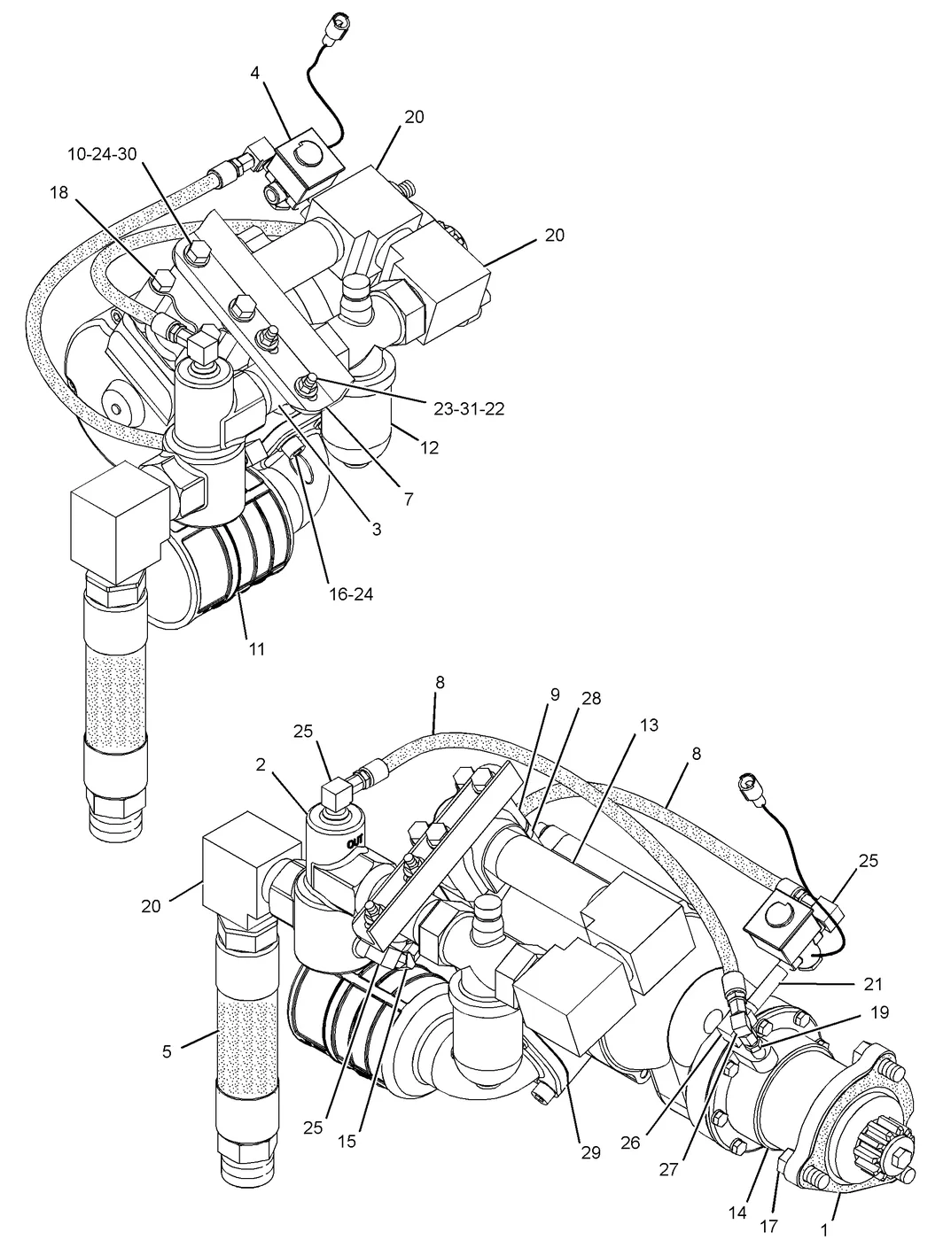 3516B · ELECTRICAL AND STARTING SYSTEM · 311-8110 CAT parts diagram