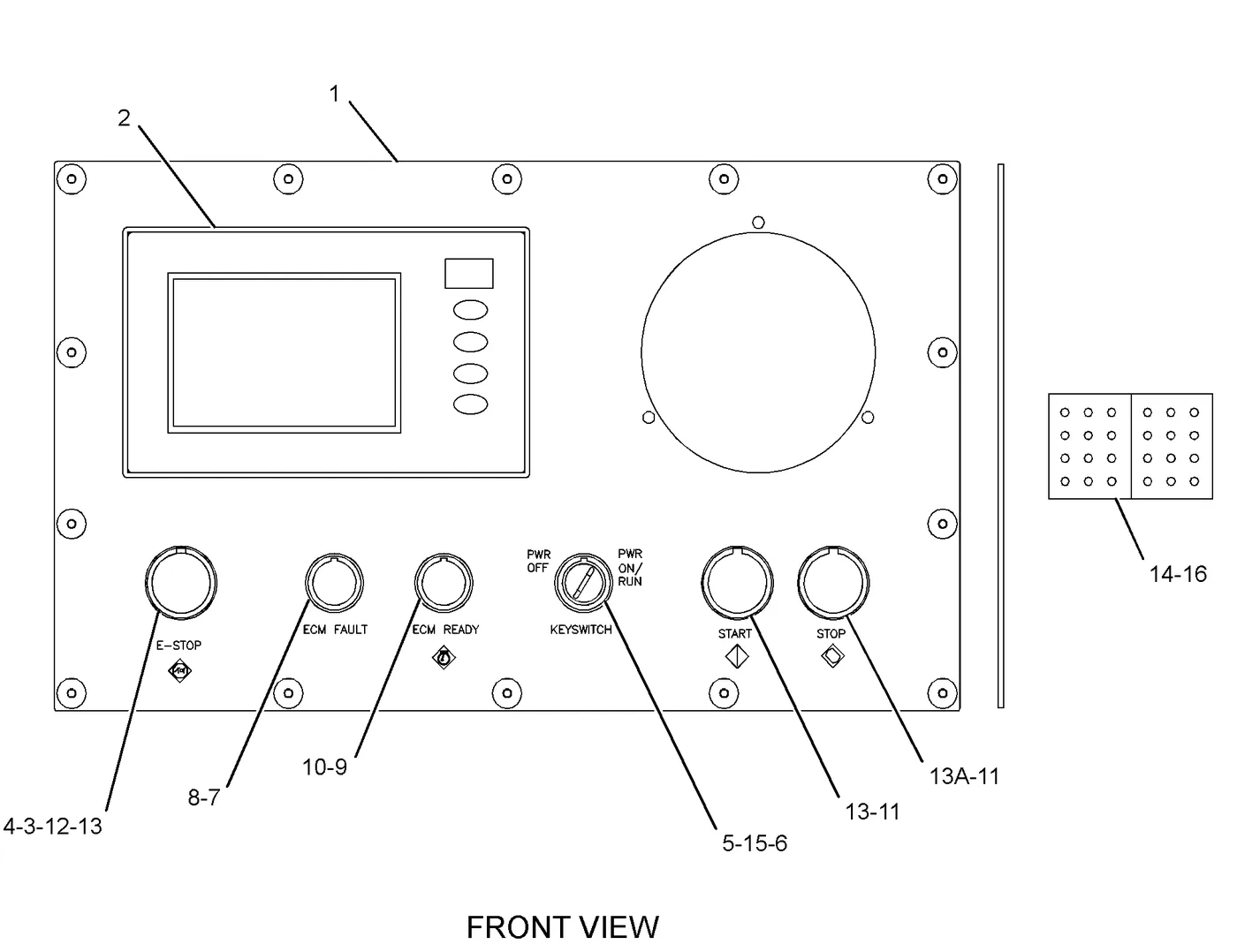 3516B · OPERATOR STATION · 257-7952 CAT parts diagram