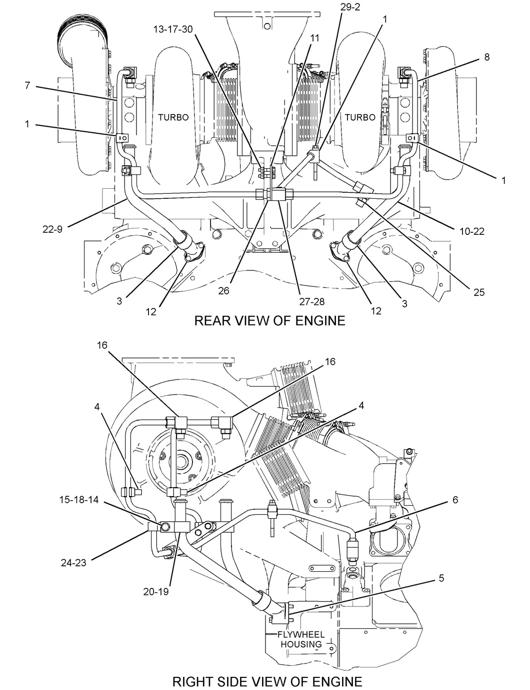 3516C · LUBRICATION SYSTEM · 282-4201 CAT parts diagram