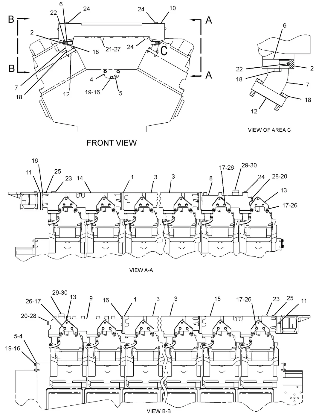 3516C · COOLING SYSTEM · 107-0474 CAT parts diagram
