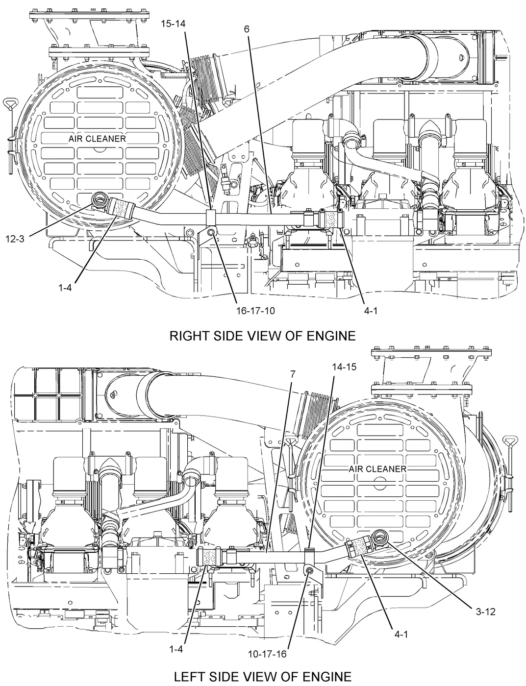 3516C · AIR INLET AND EXHAUST SYSTEM · 285-5339 CAT parts diagram