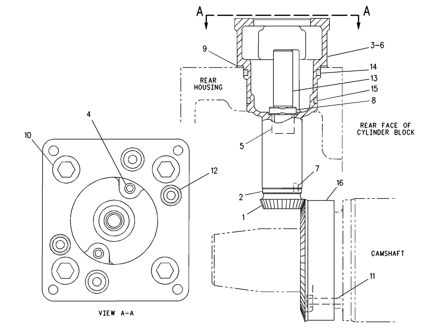 3606 · FUEL SYSTEM · 165-6076 CAT parts diagram