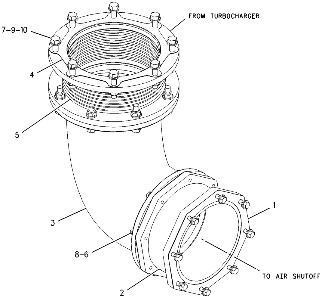 3608 · AIR INLET AND EXHAUST SYSTEM · 199-3831 CAT parts diagram