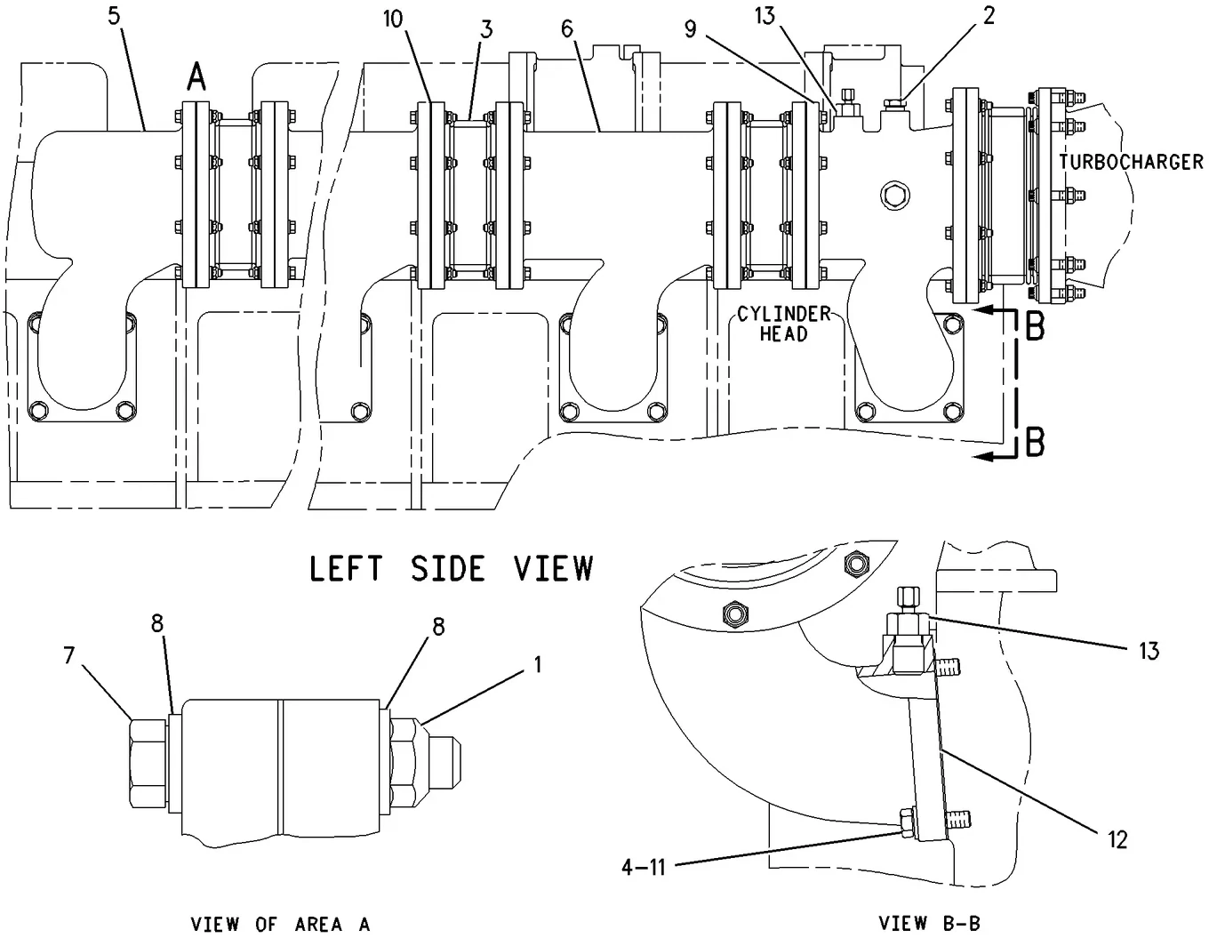 3608 · AIR INLET AND EXHAUST SYSTEM · 126-3577 CAT parts diagram