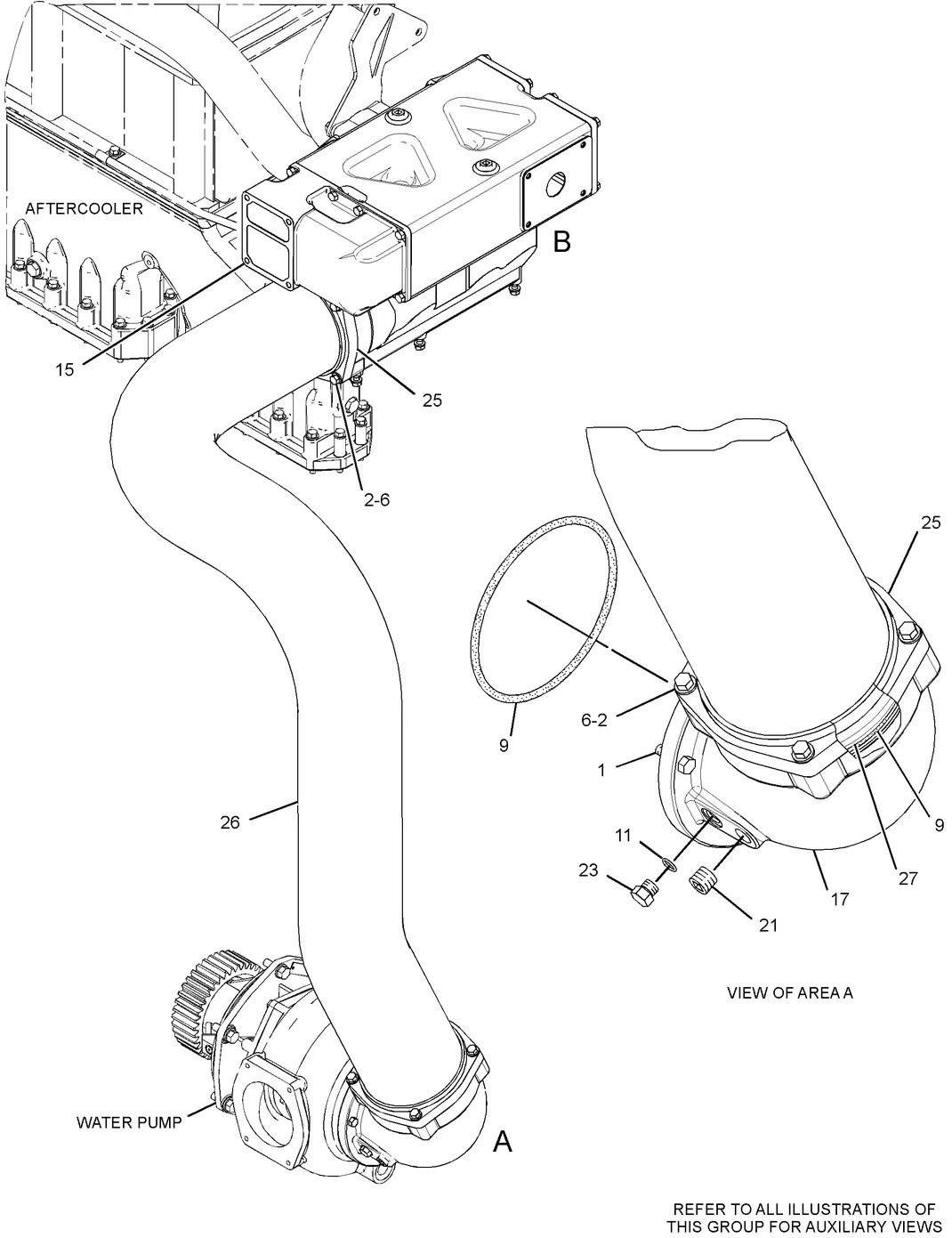 3616 · COOLING SYSTEM · 156-1014 CAT parts diagram