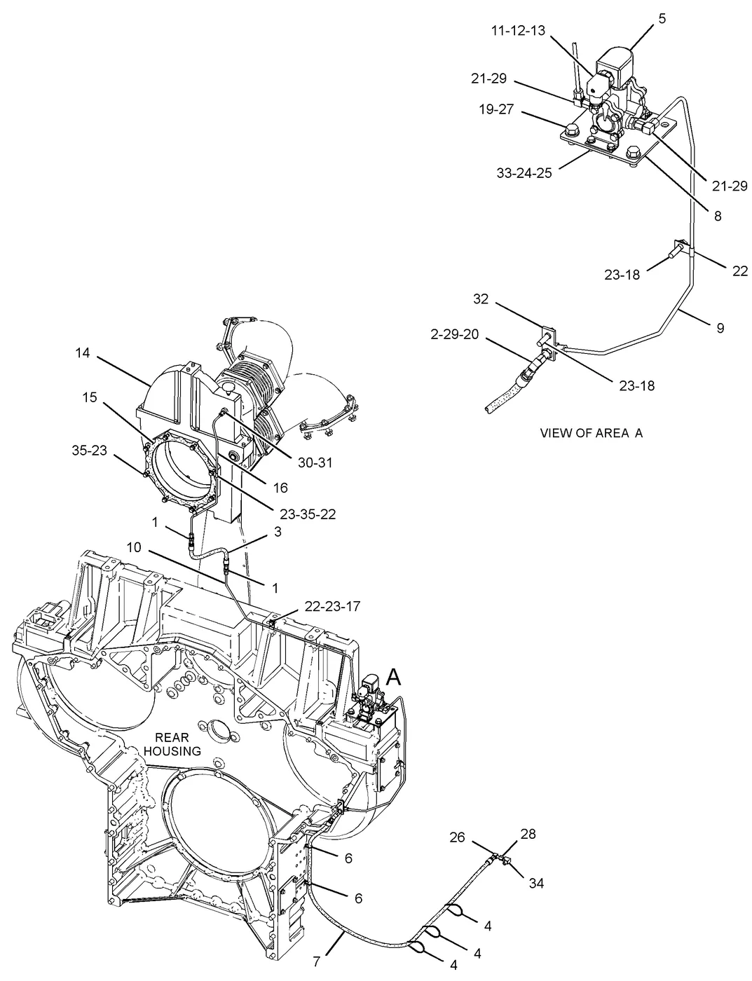 3616 · AIR INLET AND EXHAUST SYSTEM · 146-8982 CAT parts diagram