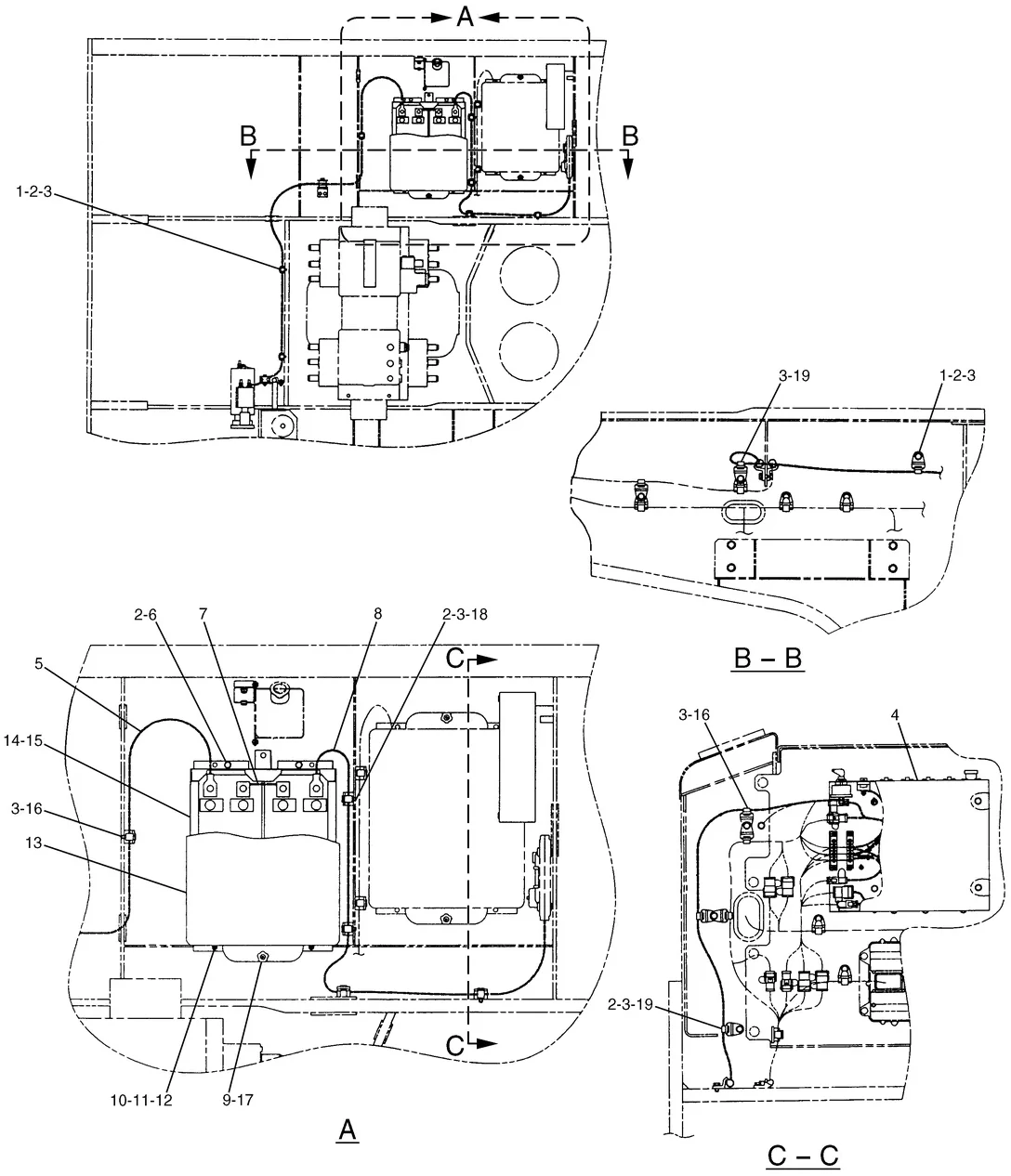 365B · ELECTRICAL AND STARTING SYSTEM · 163-6724 CAT parts diagram