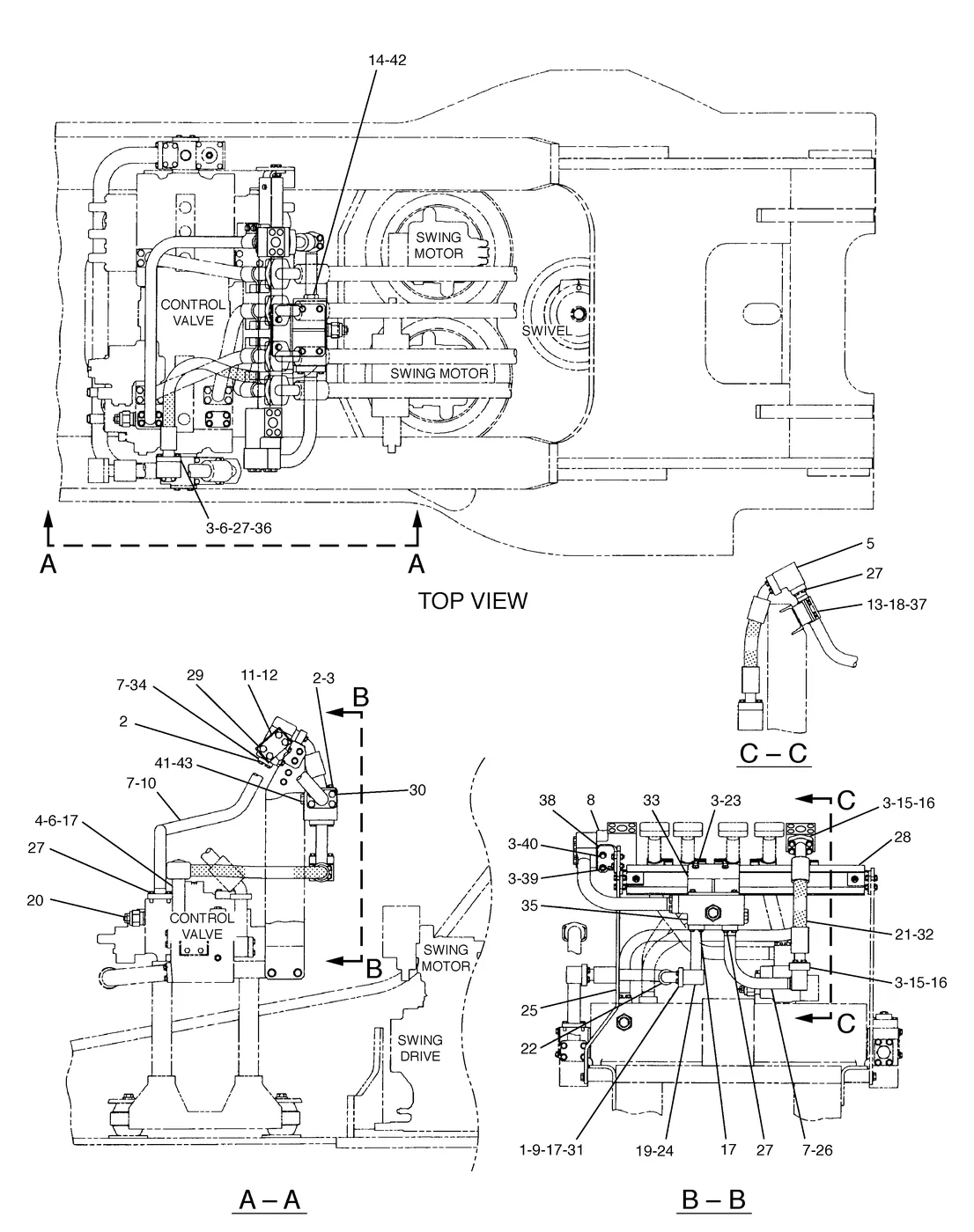 365B · HYDRAULIC SYSTEM · 138-5263 CAT parts diagram