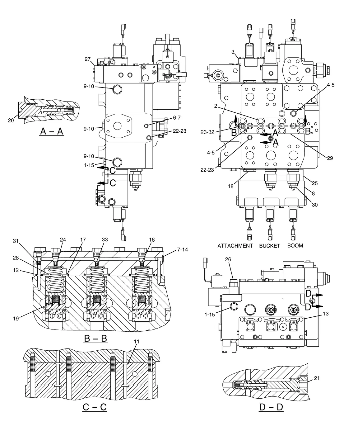365B · HYDRAULIC SYSTEM · 213-2163 CAT parts diagram