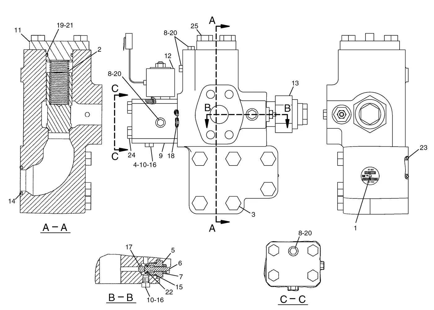 365B · HYDRAULIC SYSTEM · 145-7181 CAT parts diagram