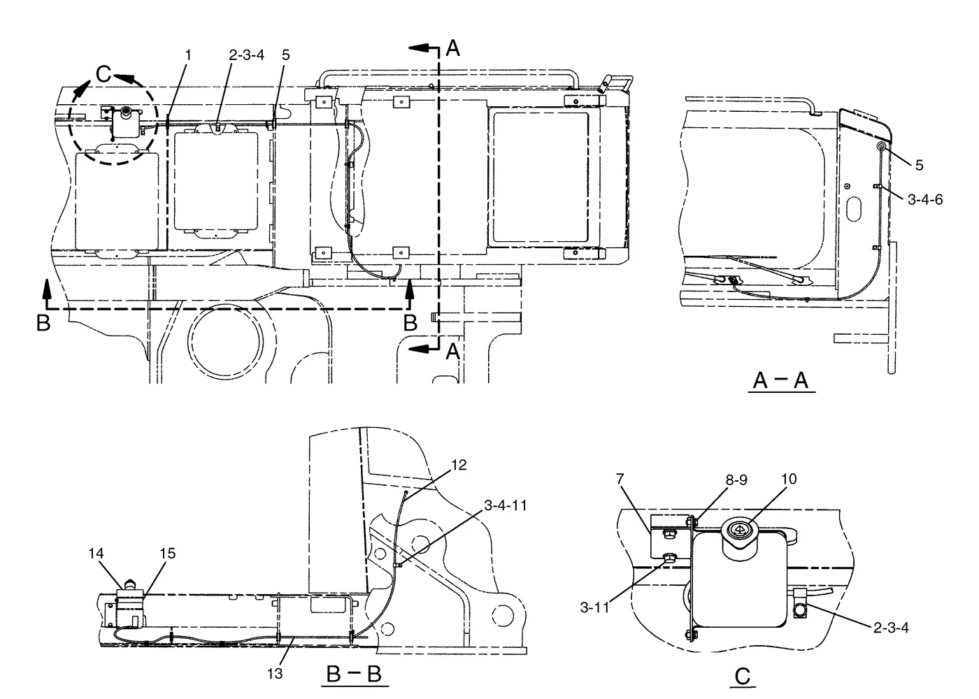 365B · OPERATOR STATION · 144-9666 CAT parts diagram