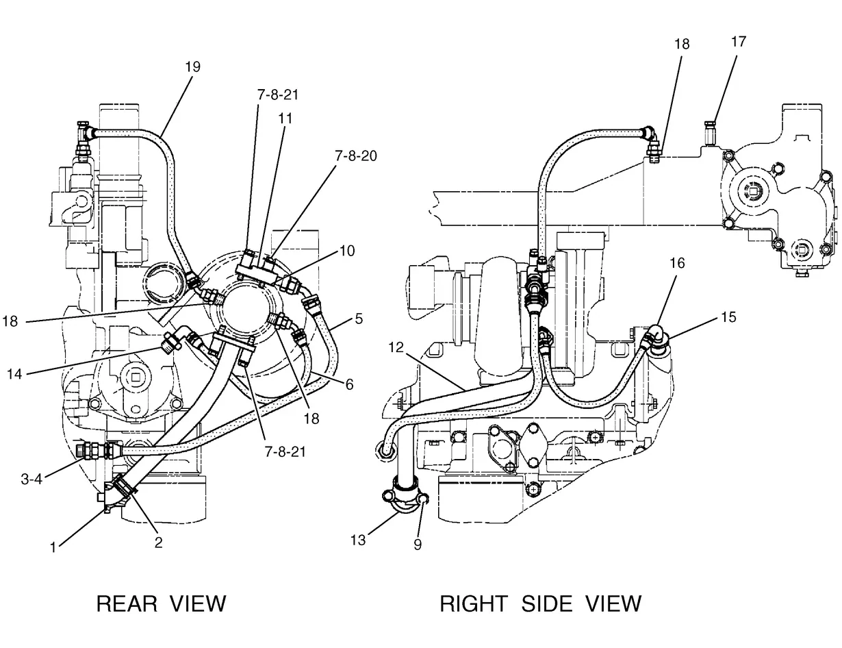 365B · LUBRICATION SYSTEM · 130-0825 CAT parts diagram