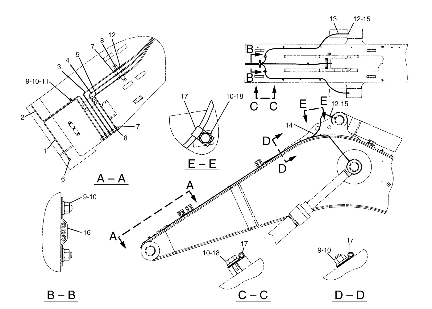 365B · IMPLEMENTS · 158-3987 CAT parts diagram