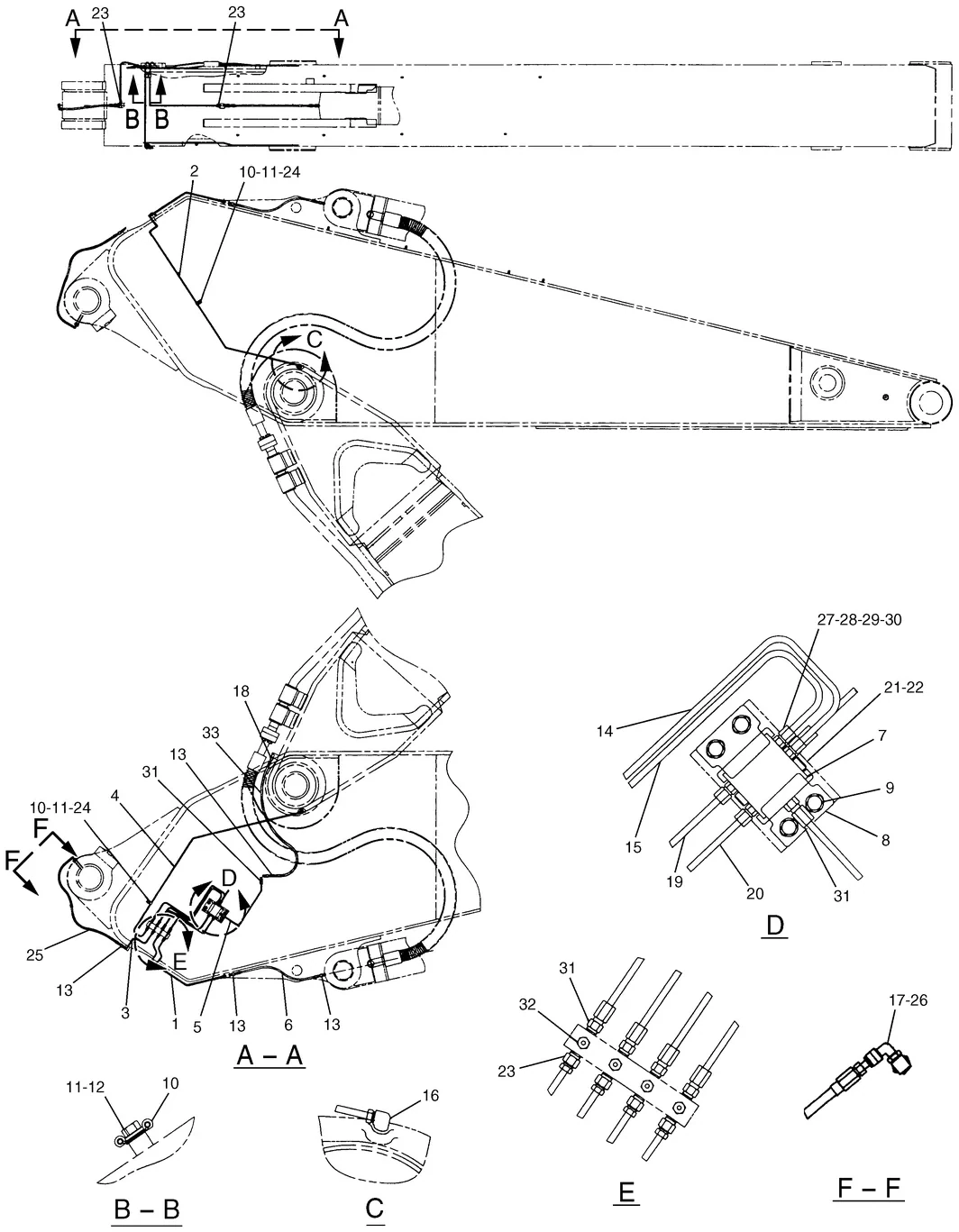 365B · IMPLEMENTS · 208-1965 CAT parts diagram