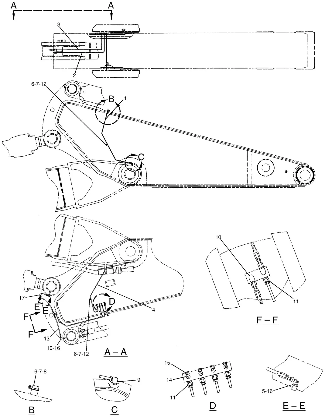 365B · IMPLEMENTS · 158-3996 CAT parts diagram