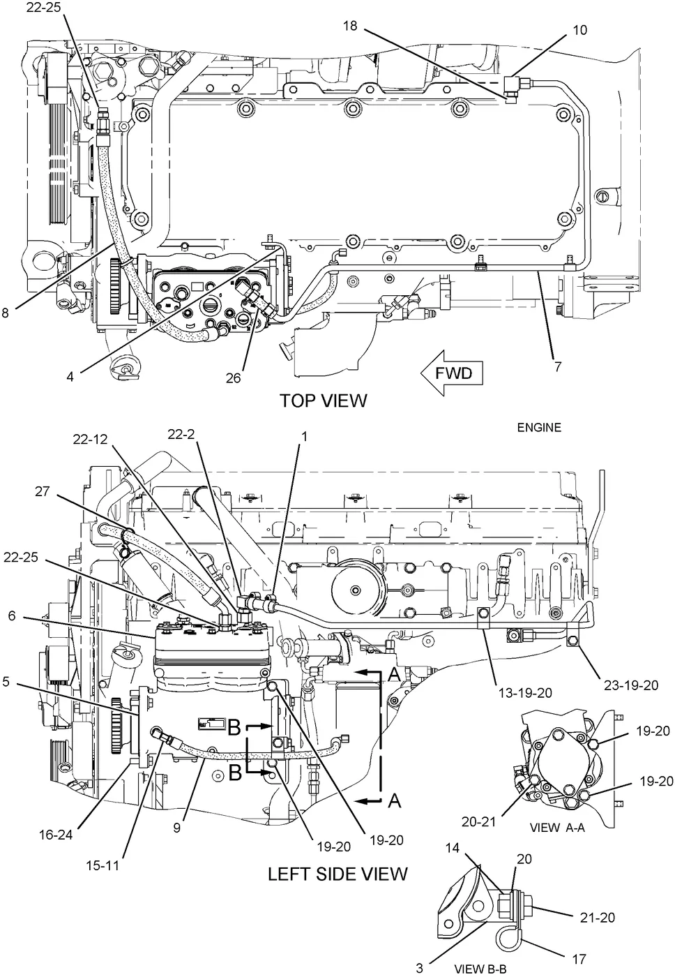 C13 · BASIC ENGINE · 232-5186 CAT parts diagram
