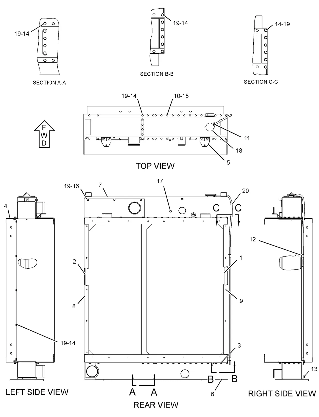 C13 · COOLING SYSTEM · 286-4991 CAT parts diagram