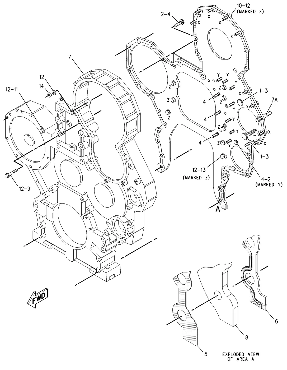 C15 · BASIC ENGINE · 224-1229 CAT parts diagram