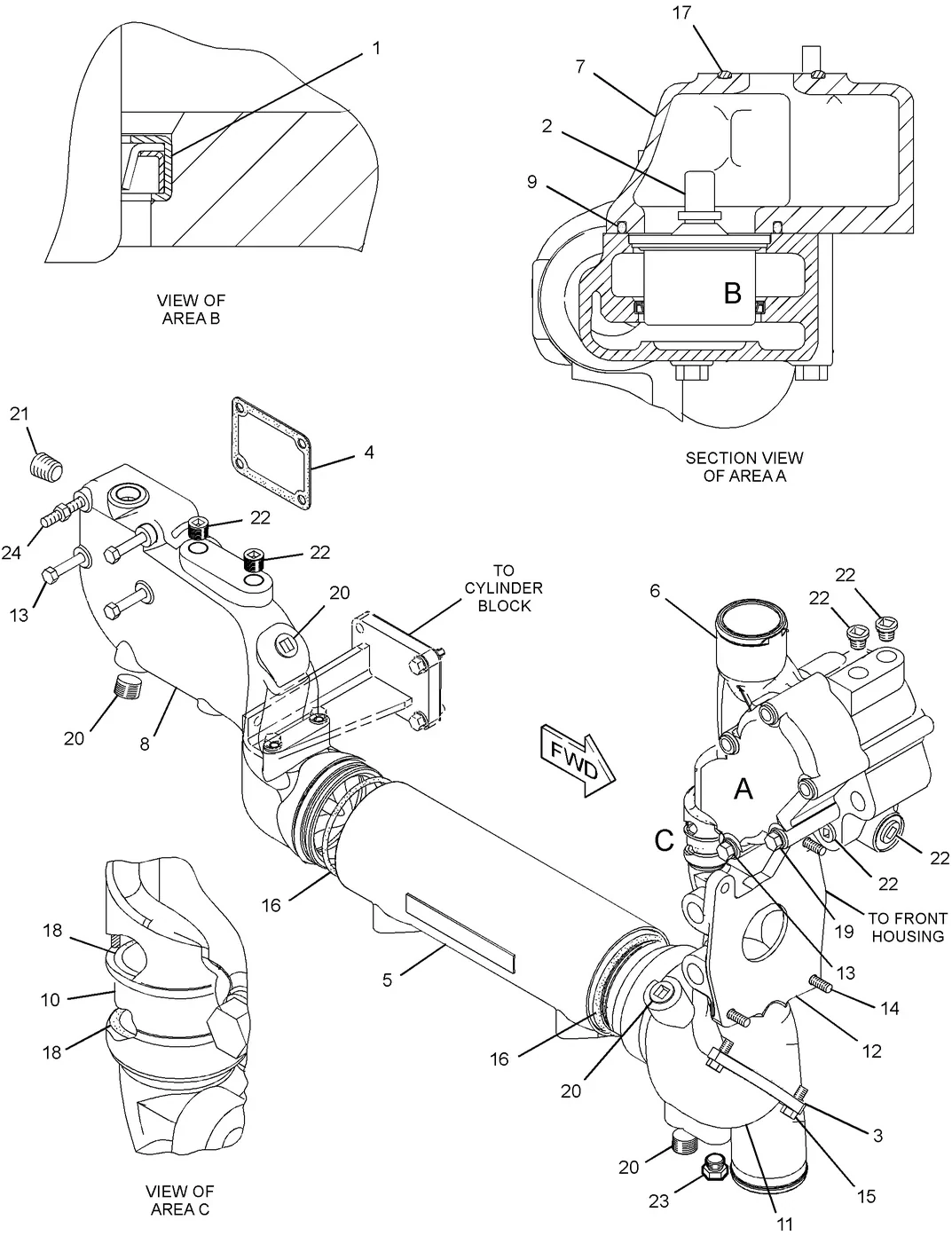 C15 · COOLING SYSTEM · 187-8925 CAT parts diagram