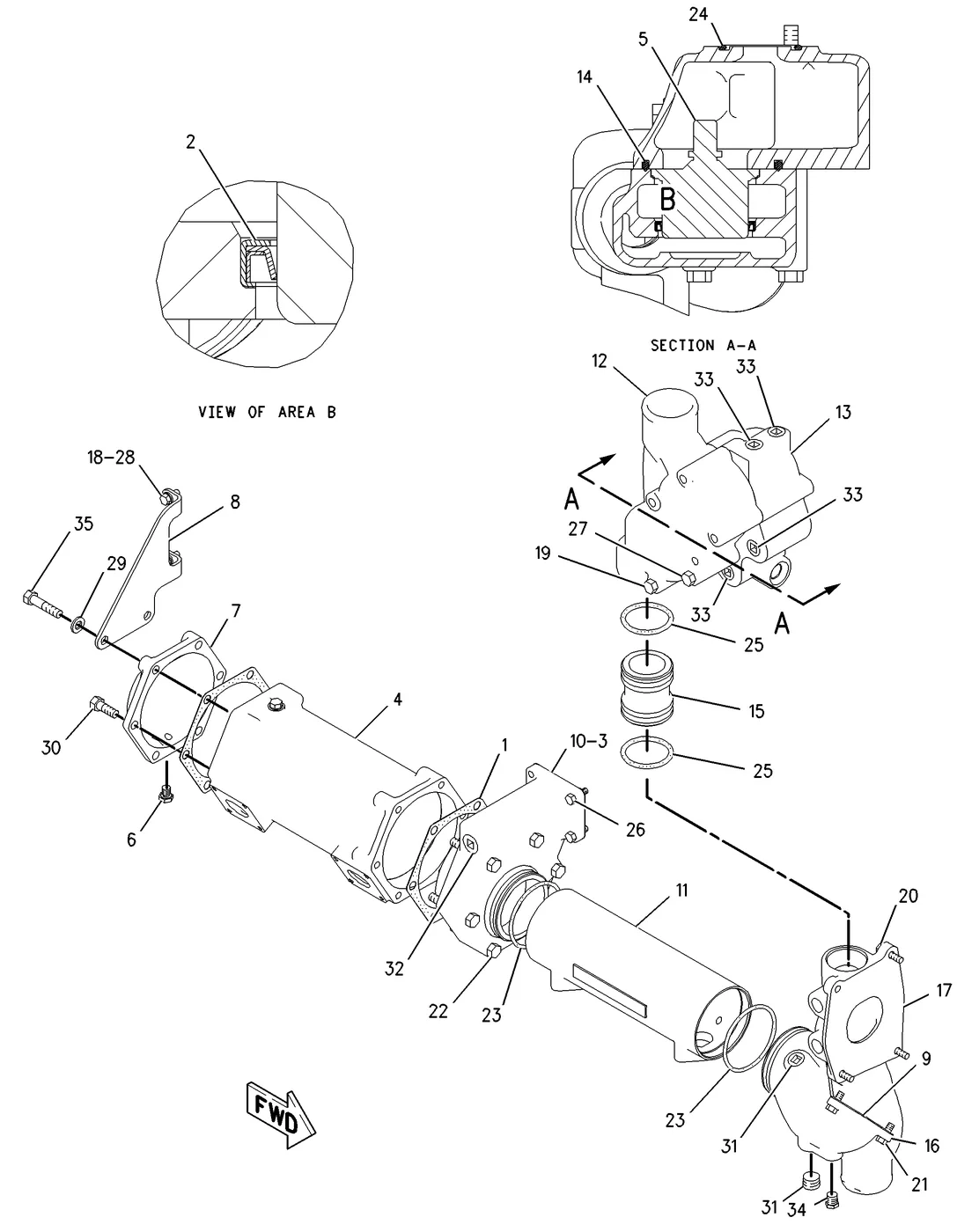 C15 · COOLING SYSTEM · 203-7723 CAT parts diagram