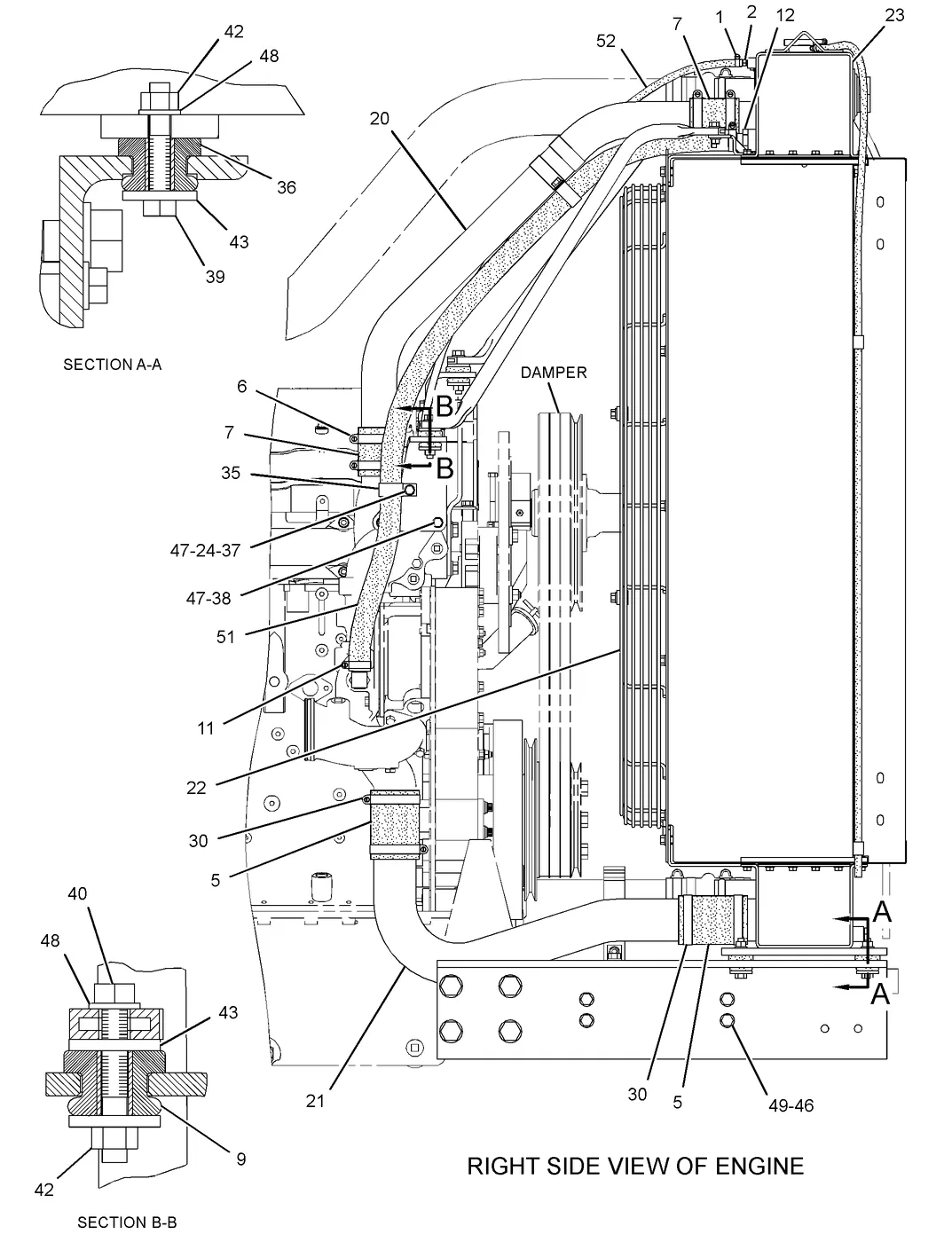 C15 · COOLING SYSTEM · 256-6165 CAT parts diagram
