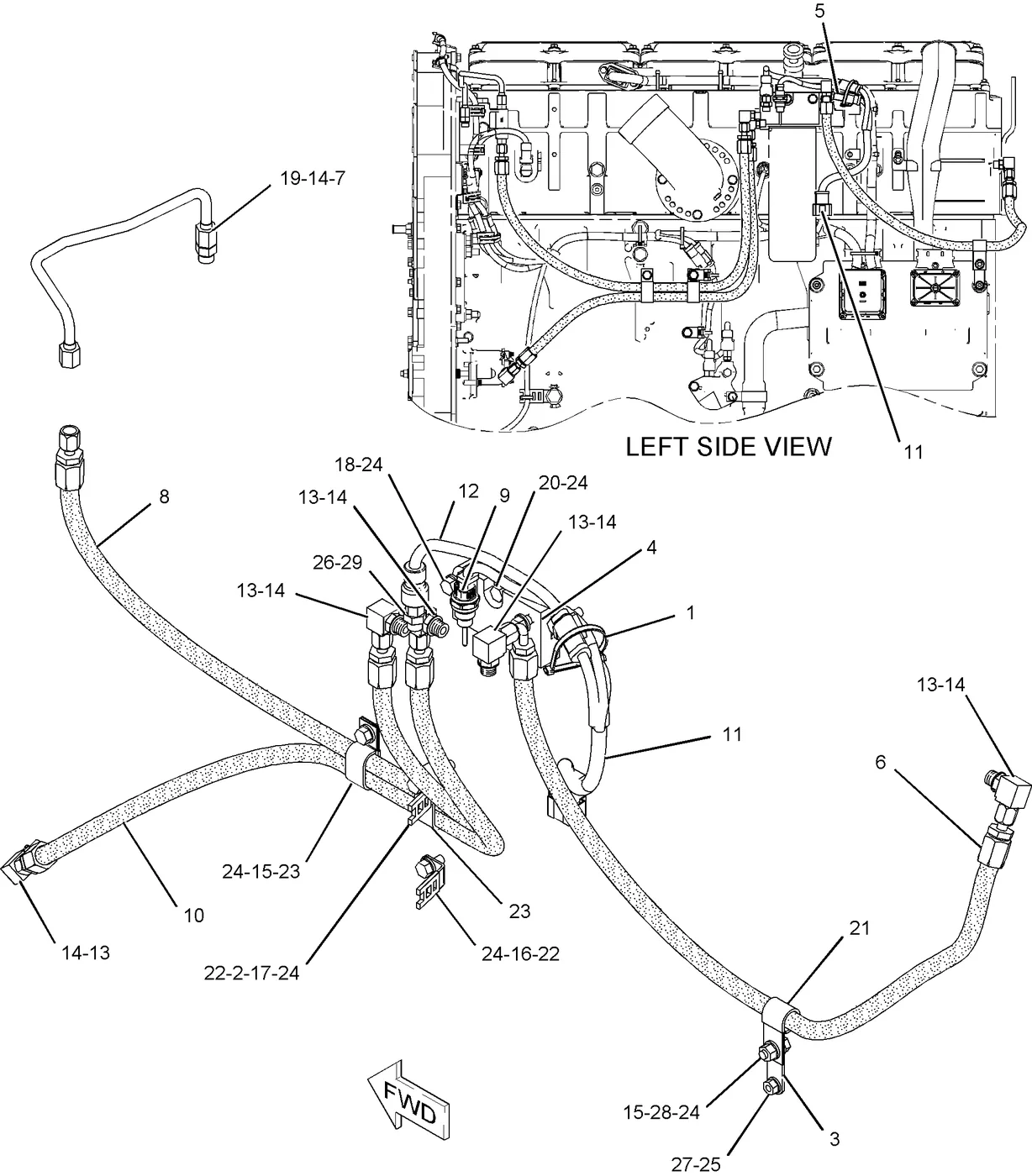 C15 · FUEL SYSTEM · 240-6040 CAT parts diagram