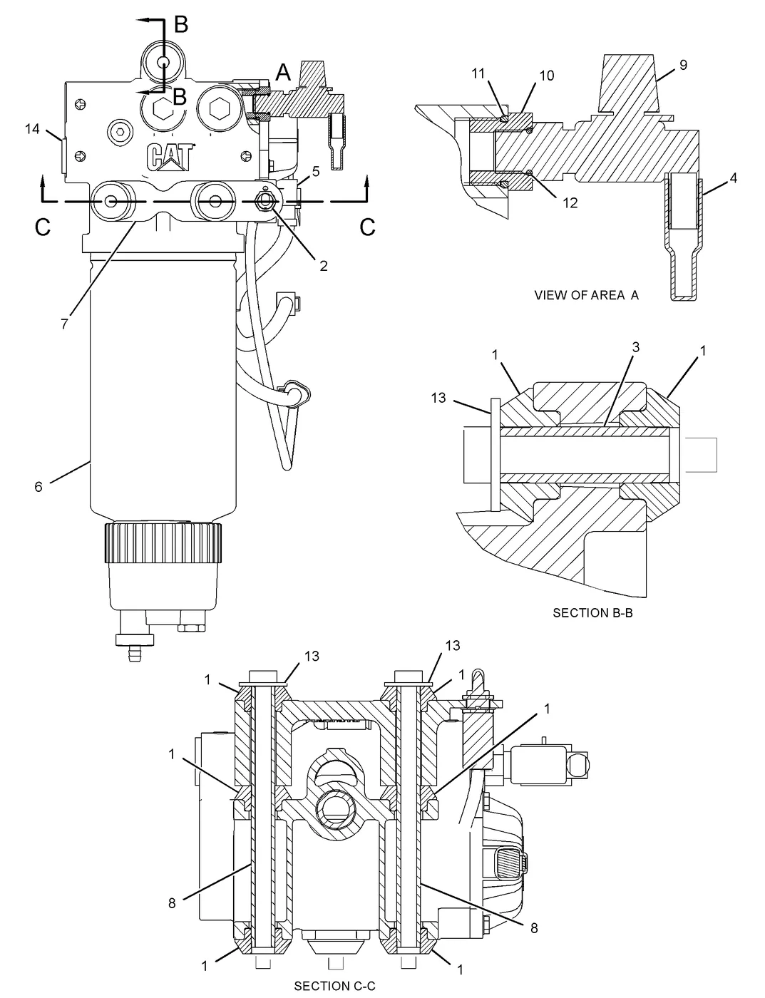 C15 · FUEL SYSTEM · 298-4782 CAT parts diagram