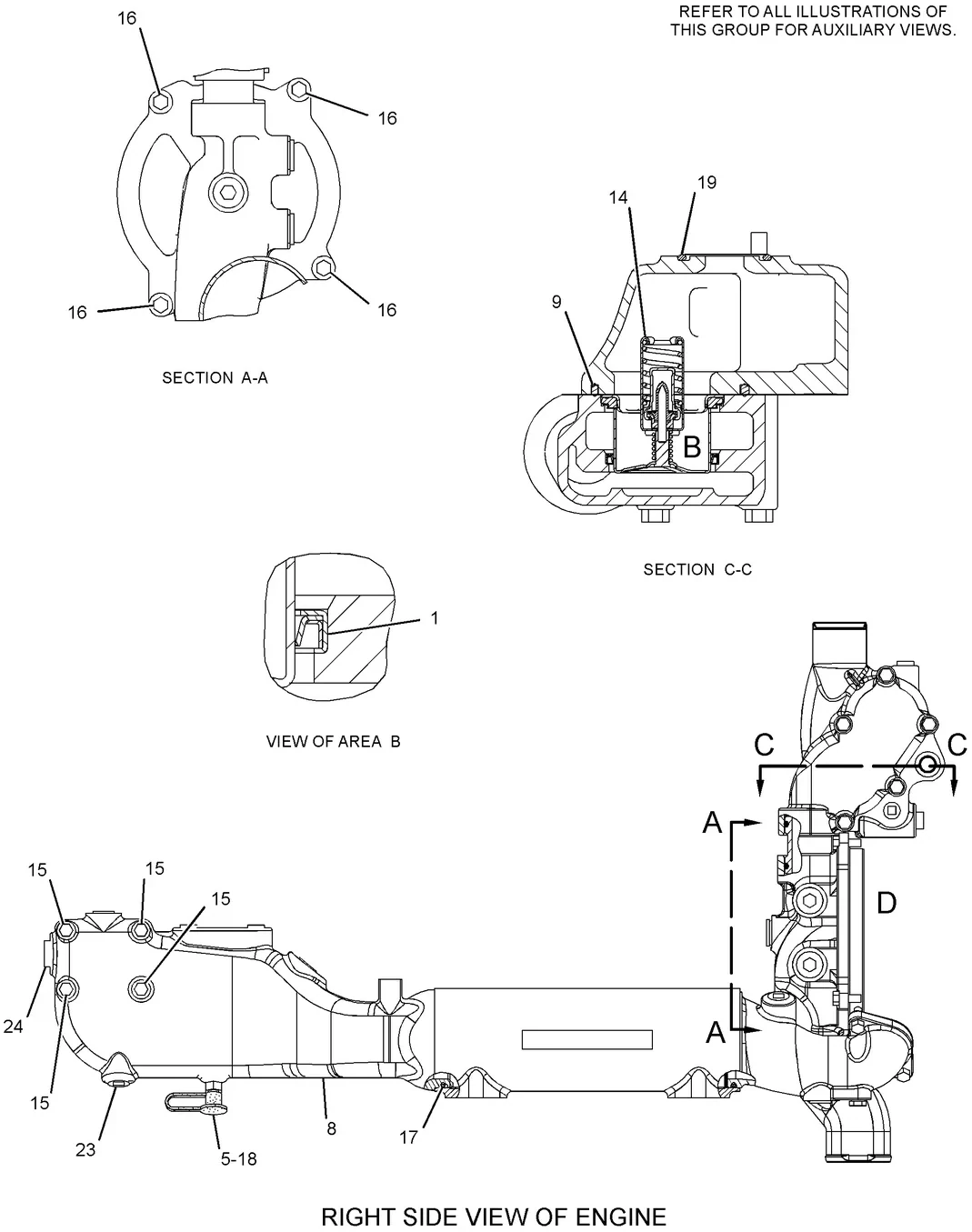 C15 · COOLING SYSTEM · 382-3735 CAT parts diagram