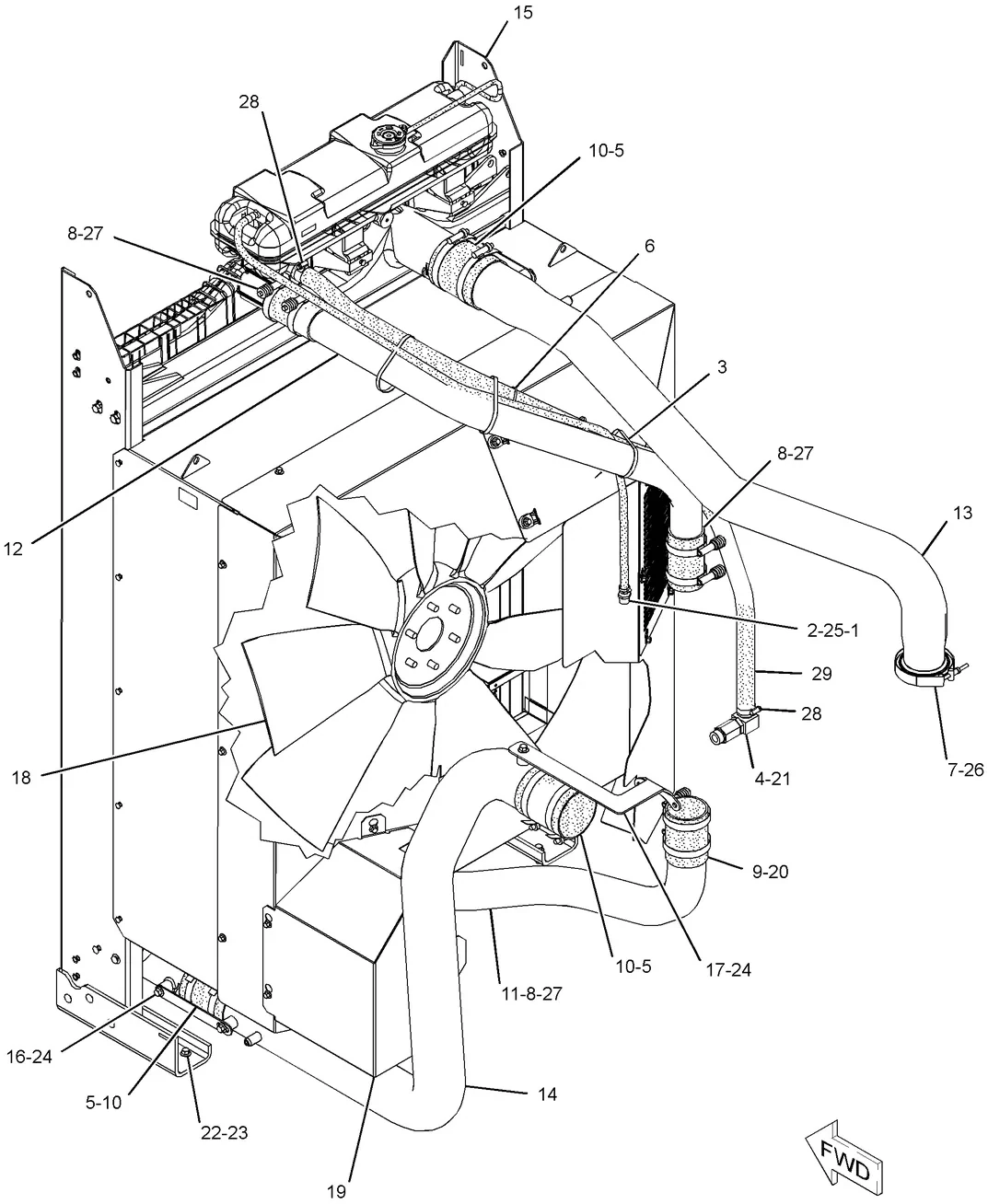 C15 · COOLING SYSTEM · 349-5034 CAT parts diagram