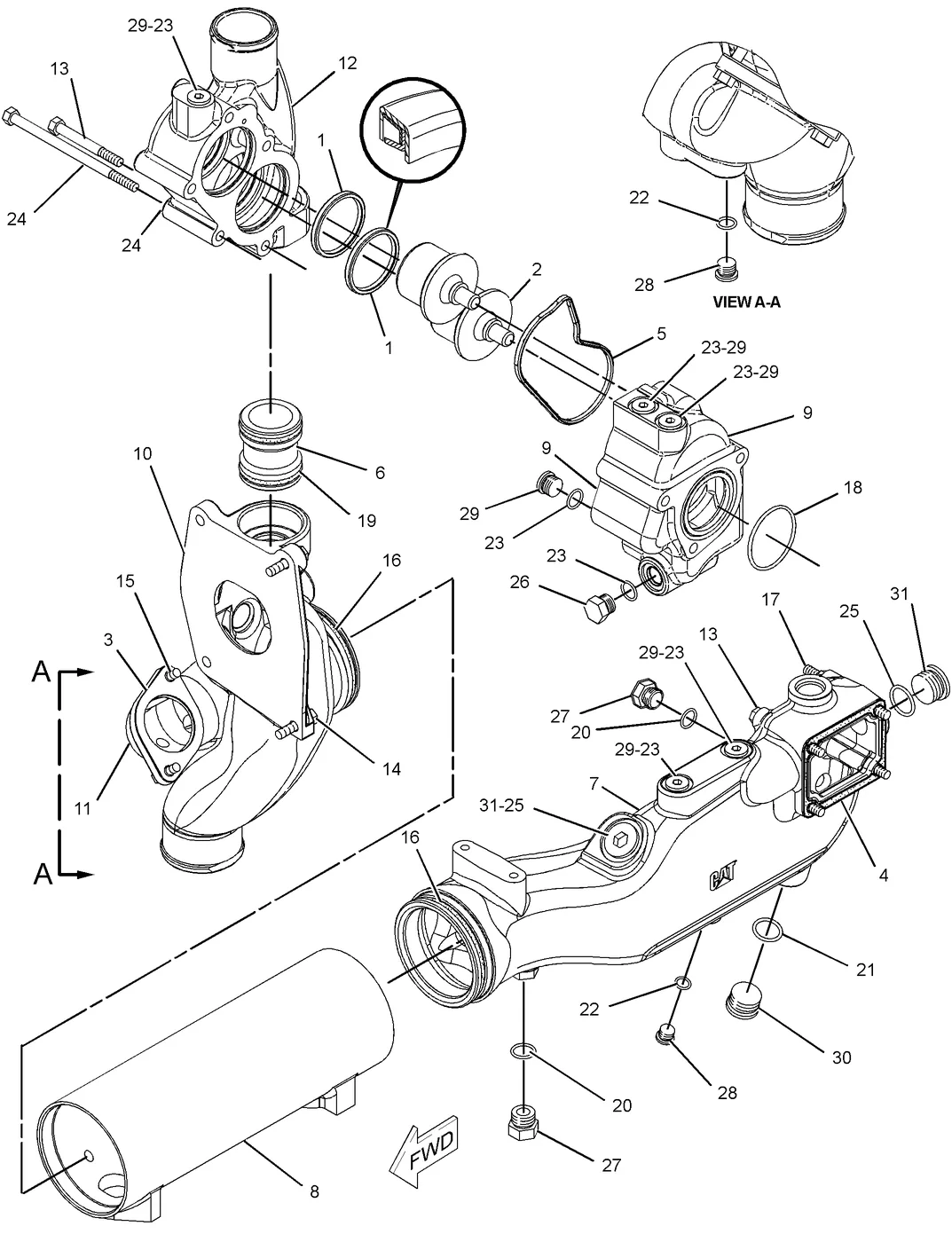 C15 · ELECTRICAL AND STARTING SYSTEM · 239-0433 CAT parts diagram