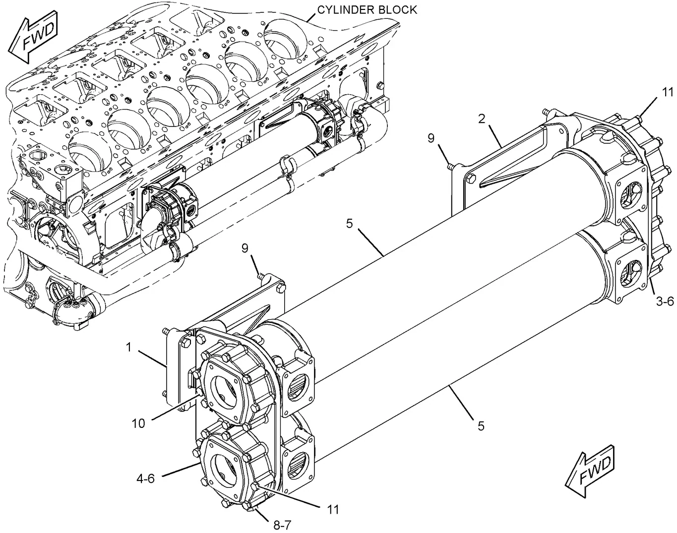 C175 · COOLING SYSTEM · 245-4864 CAT parts diagram