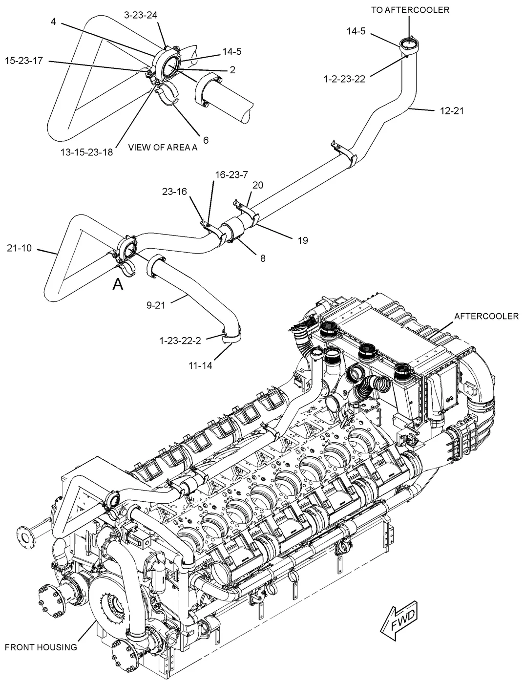 C175 · COOLING SYSTEM · 254-5914 CAT parts diagram