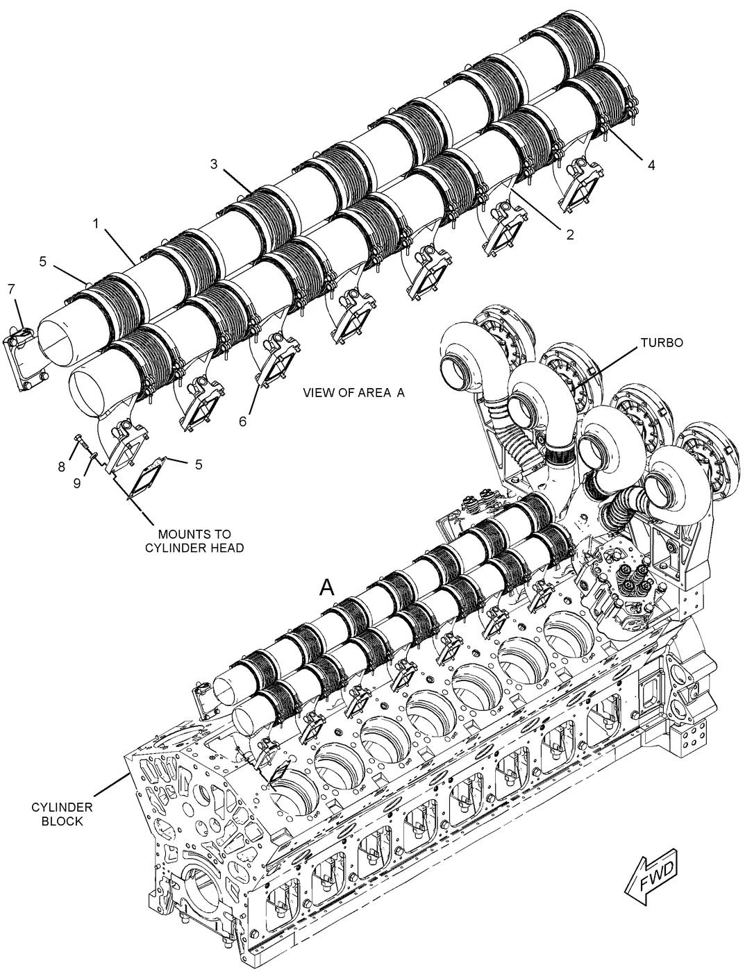 C175 · AIR INLET AND EXHAUST SYSTEM · 243-2972 CAT parts diagram