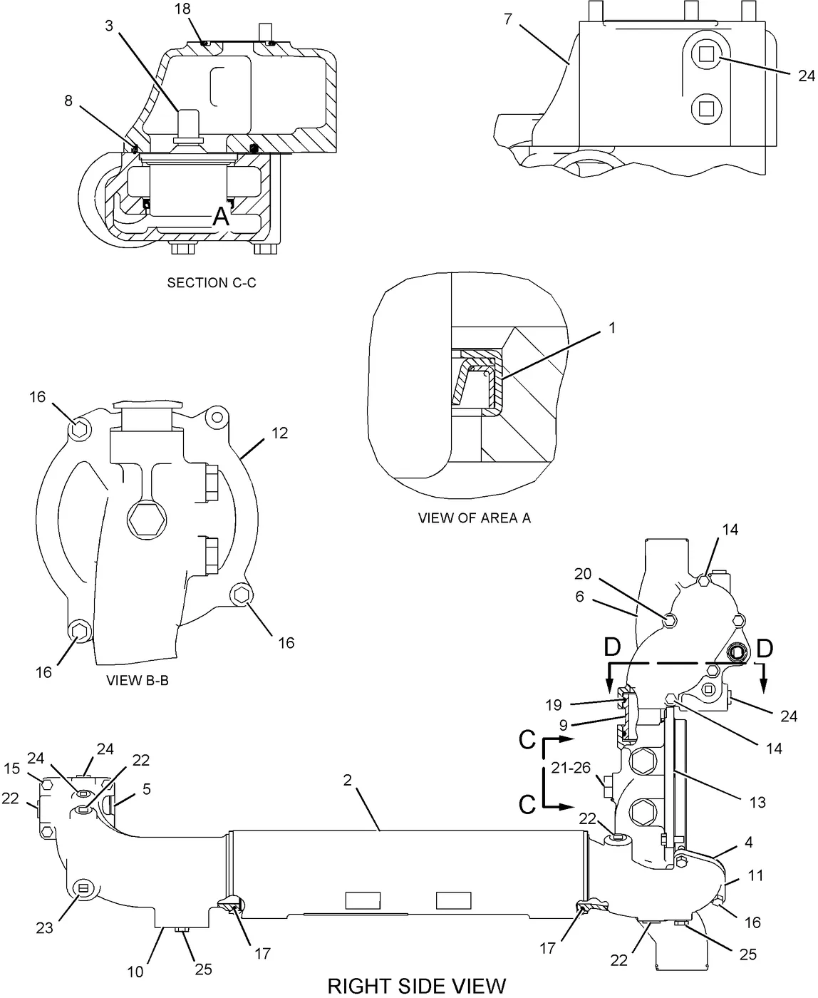 C18 · COOLING SYSTEM · 241-2422 CAT parts diagram