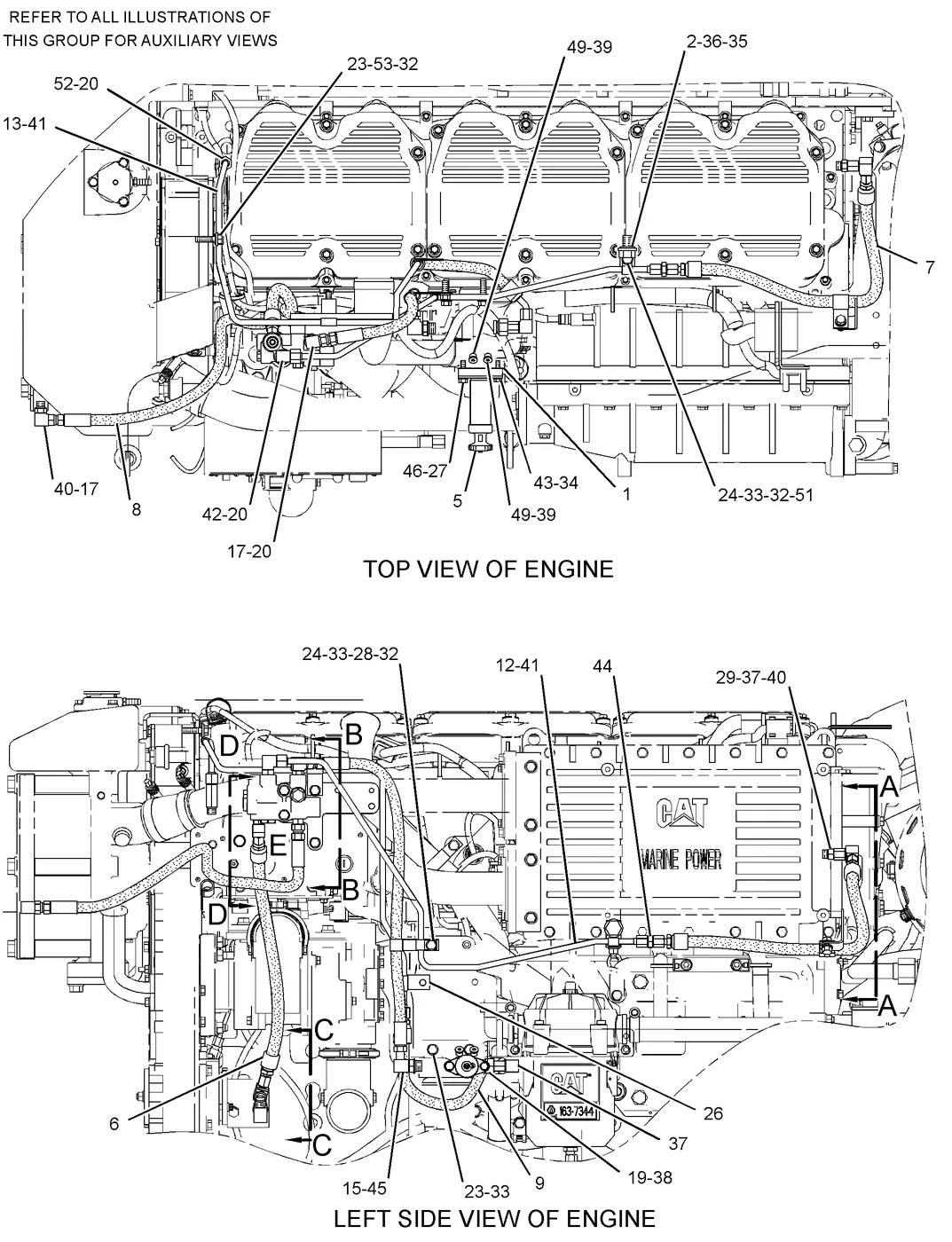 C18 · FUEL SYSTEM · 202-2049 CAT parts diagram