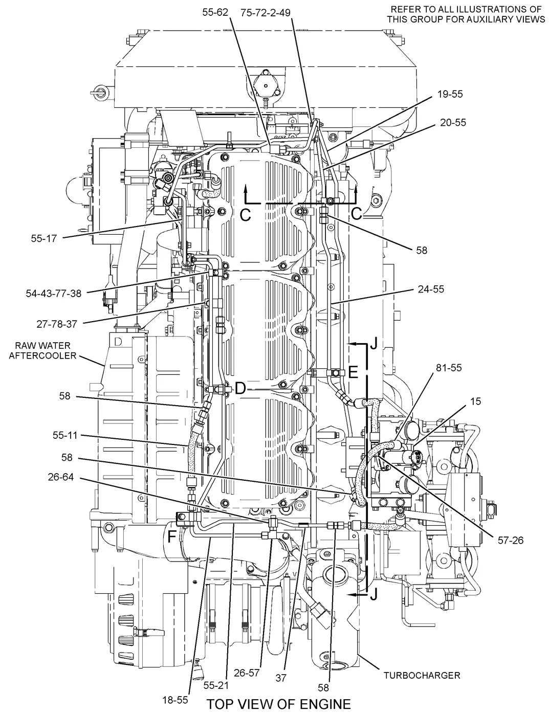 C18 · FUEL SYSTEM · 323-6475 CAT parts diagram