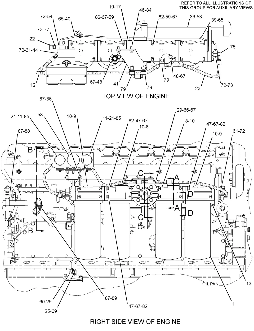 C32 · LUBRICATION SYSTEM · 293-2887 CAT parts diagram