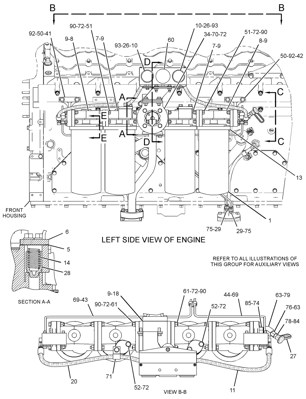C32 · LUBRICATION SYSTEM · 293-2966 CAT parts diagram