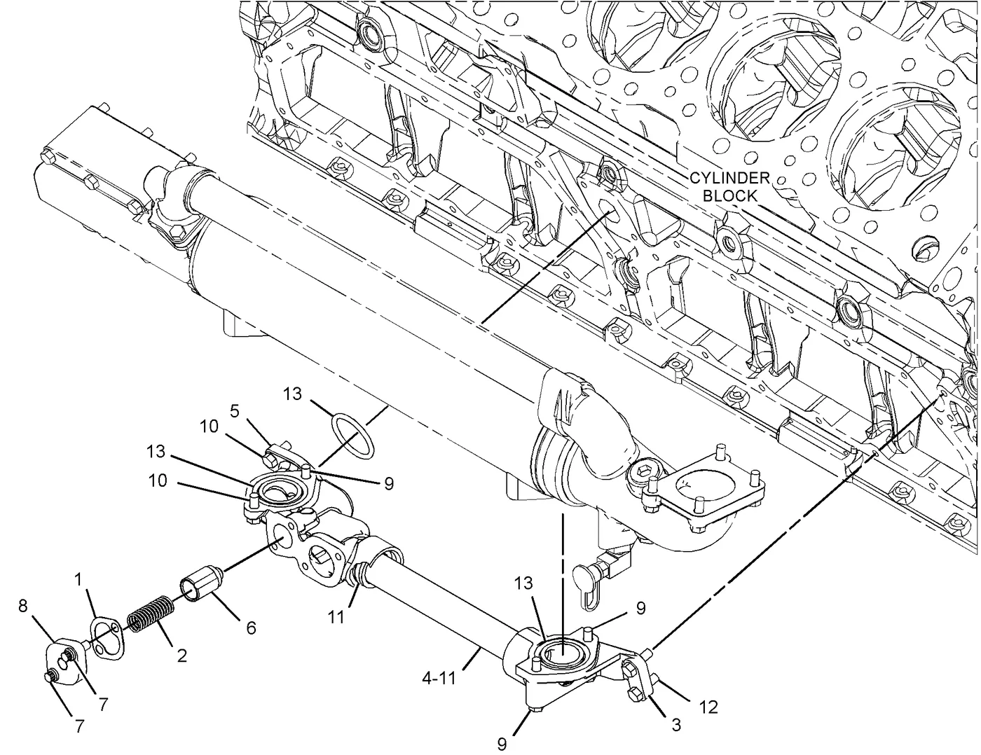 C32 · LUBRICATION SYSTEM · 348-1860 CAT parts diagram