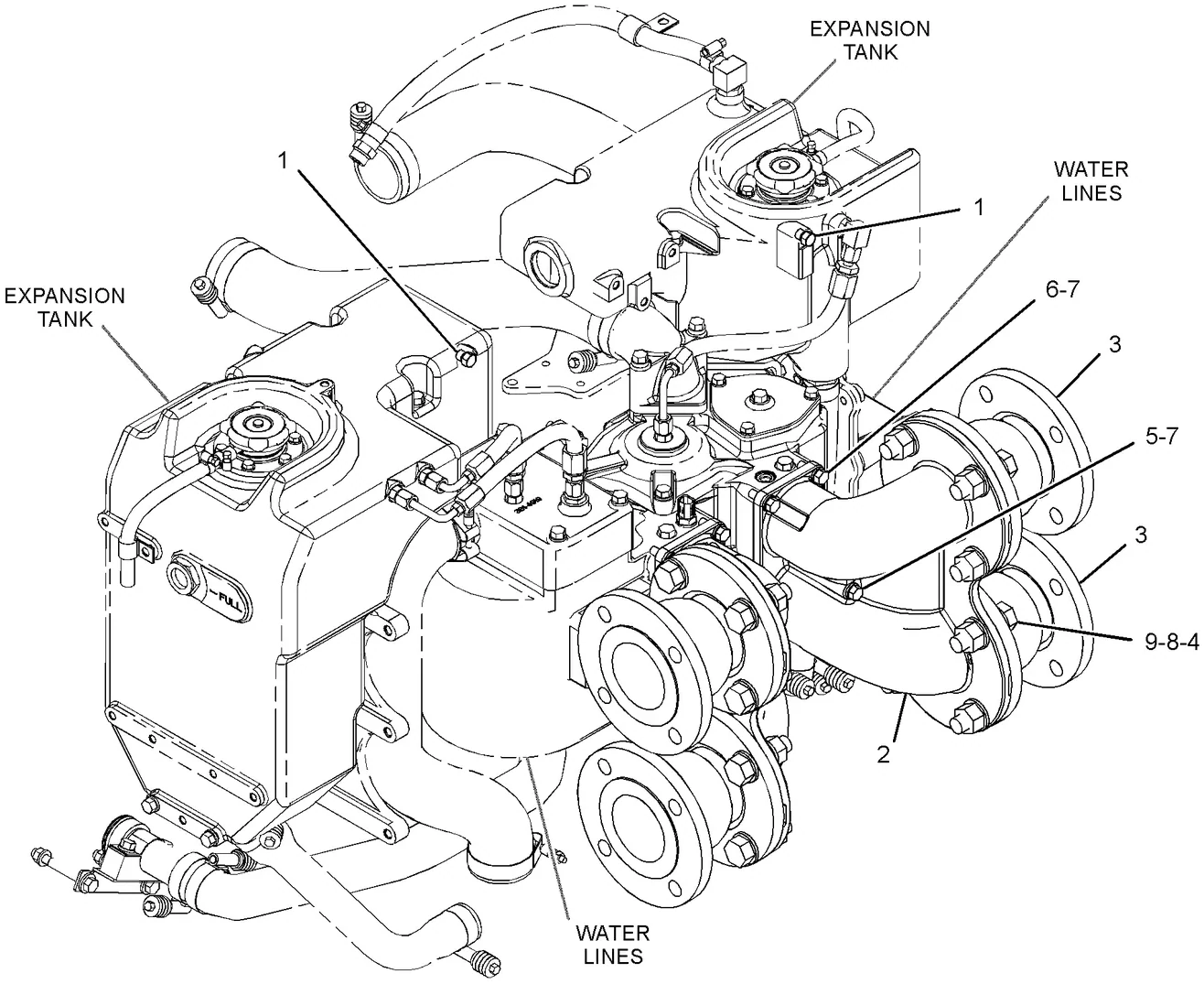 C32 · COOLING SYSTEM · 390-8646 CAT parts diagram
